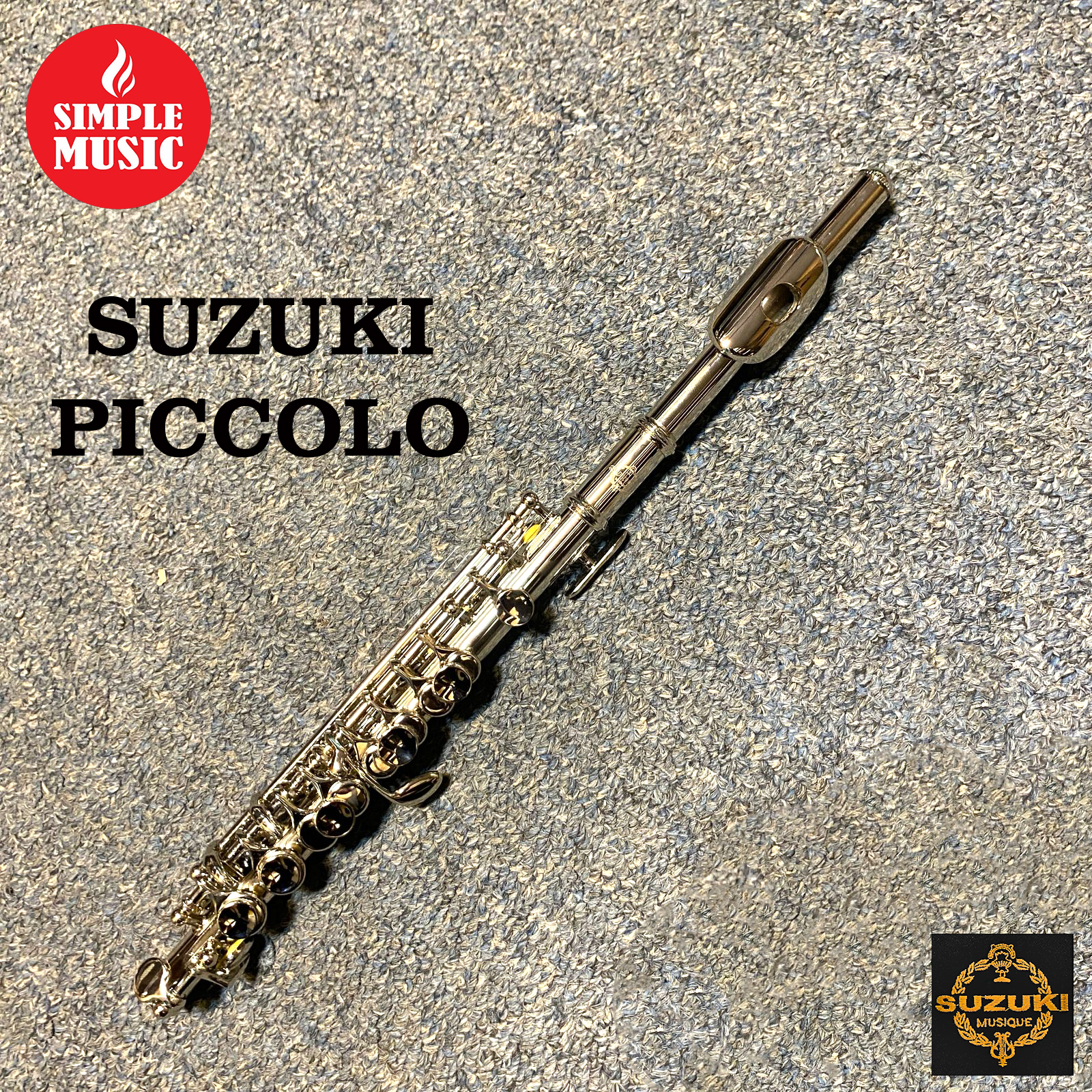 Suzuki Bf Piccolo Wind Instrument with Case